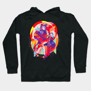 Colorful Geometry Girl Hoodie